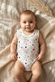 Nova Star 2-Pack Cotton Sleeveless Baby Bodysuit Set - Moon and Star Pattern, Ecru and Gray Color Options - 3