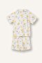 100% Cotton Regular Fit White Pajama Set with 2 Teddy Bears for Boys H5379A526Hs - 4