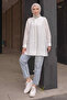 Ecru Beaded Embroidered Shirt - 2