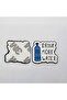 Drink More Water Metal Sticker for iPhone and Smartphones, Glossy Finish, Blue, Rectangular, 3M Adhesive Backing