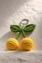 Hand Knitted Cherry Keychain Car Key Ornament Women's Bag Accessory - 5