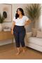 Women's Viscose Pocketless Battal Capri Relaxed Cut Plus Size - 2