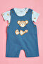 Printed T-Shirt and Dungaree Set