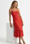 Maxi Length A-Line Floral Woven Dress - 7