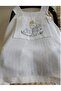 غطاء عربة أطفال مطرز من الموسلين بطبقة واحدة + وسادة عربة أطفال + بطانية مطرزة بطبقة مزدوجة برينز رابيت (أبيض) - 4