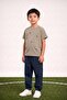 Boys' Football Player Embroidered T-Shirt and Sweatpants Set - 7