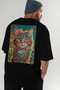 For the Love of Cats 93 Cat Printed Black Oversize T-Shirt 100% Cotton Unisex Cat Lover Premium Design - 8