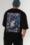 For the Love of Cats 5 Cats Printed Black Oversize T-Shirt 100% Cotton Unisex Cat Lover Premium Design - 7
