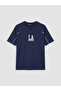 Nevavm with Difference Oval Collar La Printed Men's T-Shirt - 5