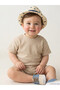 Beige Baby Boy Straw Fedora Hat by Güli̇sgi̇yi̇m - 5