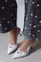 Fast Pointed Toe Cross Strap Detailed Heeled Women's Shoes - 6