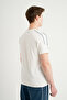 Stripe Agp 4 Men's T-Shirt with Short Sleeves and Stripe Detail, White - 2