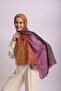 Ahenk Gradient Patterned Double-Sided Shawl - Cinnamon Pink Brown