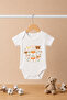 Cute Forest Theme Fox Printed Short Sleeve Baby Bodysuit with Snap Fasteners 100% Cotton - 3