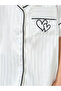 Girls Striped Short Sleeve Shirt and Pyjama Set - 3