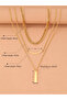 Stainless Steel Geometric Rectangle Pendant Necklace Multi Layered Thick Chain Choker Trendy Gothique Necklace for Women Jewelry - 2