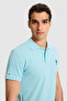 Men's Slim Polo Neck Aqua Basic T-Shirt 50322304-Vr007 - 2