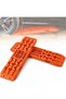 Car Traction Boards Sand & Snow Recovery Tracks, Heavy Duty Tire Grip Mats for Off-Road, Anti-Slip Recovery Pads for Mud, Sand, Snow & Ice (Plastic - Orange)