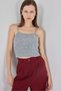 Women's Strappy Short Blouse 1424 - Gray