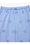 Cotton Wide-Leg Trousers with Elastic Waist and Embroidery Detail - 6