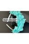 Turquoise Blue Aqua Green Floral Pearl Embellished Crown Henna Engagement Bridesmaid Special Occasion Women's Children's Tiara - 4