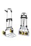Folding Hand Truck for Office and Moving - Sturdy Aluminum Alloy Base - 150kg Load Capacity - Multifunctional Portable Platform with Wheels - for Shopping, Travel and