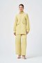 Women's Stone Detailed Zippered Double Suit Set Yellow 31369 - 5