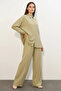 Women's Textured Green Suit