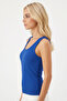 100% Cotton Camisole with V-Back Detail, Casual Basic Crop Top, Women's Undershirt / Blouse - 3