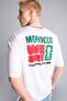 World Cup Loose Fit Morocco Printed Short Sleeve White T-Shirt H6380Ax26Sm
