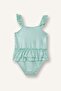 Glittery Fish Scale Patterned Mint Green Swimsuit for Baby Girl G8684A526Hs - 3