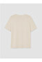 New Season Beige Crew Neck Patterned Women's T-Shirt - 4