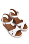 Women's Genuine Leather White Heeled Sandals - 2