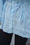 Women's Floral Embroidery Detail Waist Tie Shirt Blue - 5