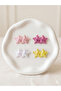 4-Piece Shiny Double Star Figured Soft Hair Clips for Babies with Less Hair