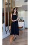 Women's Strap Round Neck Viscose Dress - 5