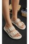 Aurea Gold Detailed Women's Slippers - 4