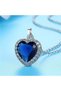 Heart of the Ocean Necklace, Silver Necklace Pendants Jewelry Mother's Day Gift - 2