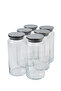 6-Piece Vacuum Lid Glass Storage Container Set 1300 ml Metal Lid Legume Food Storage Container - 4