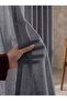 Anthracite Color Premium Linen Tulle Curtain |   1 to 3 Dense Pleats |   Washable - 3