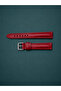 Premium Red Genuine Leather Watch Band 14mm Case Entry 12mm Buckle Compatible - 2