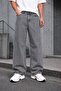 Men's Gray Baggy Fit Wide Cut Jean Trousers