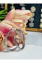 Patterned Silver Hoop Earrings - 4
