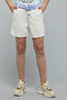 Solid Shorts with Button Closure