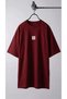 Women's oversized casual t-shirt crew neck free life burgundy - 7
