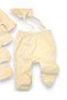 Baby Girl Lace Laced 5-Piece 100% Natural Cotton Hospital Discharge Bodysuit Set Cream - 7