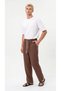 Men's Brown Linen Muslin Trousers Lightweight Fabric Comfortable Fit Baggy with Back Pockets - 4