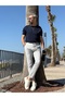 Men's Gofre Viscose Fabric Slim Fit Trousers