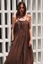 Pliated Collar Strappy Long Dress 3413 - 6