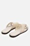 Women's Beige Mesh Detailed Buckle Slippers - 3